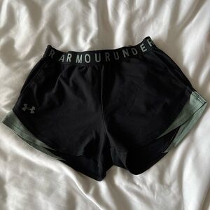Under Armour Black Athletic Shorts with Elastic Waistband